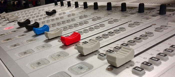 Audio-visual equipment sound mixer